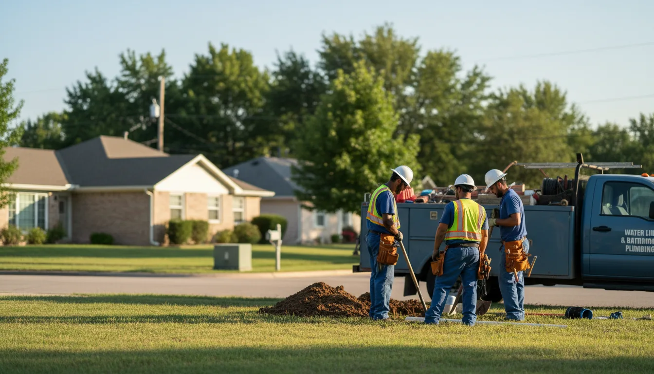 Residential water line and bathroom plumbing service in Wildwood, MO